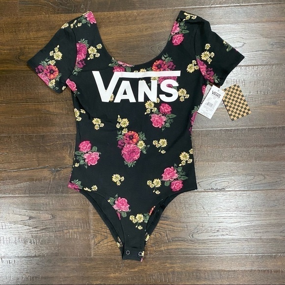 Vans Botanic V Short Sleeve Floral Bodysuit Sz XS - Picture 4 of 12
